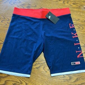 Nike Women’s USA Biker Shorts, Size XL, Tight Fit, Red White and Blue, NWT